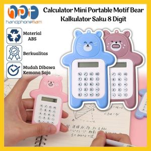CALCULATOR MINI PORTABLE KALKULATOR MOTIF BEAR 8 DIGIT