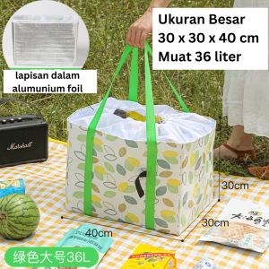 Tas Piknik Lipat Keranjang Piknik Tas Kemah Lapisan dalam aluminium