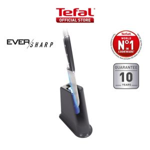 Tefal EverSharp Chef Knife 16.5cm with Self-Sharpening Block Integrated Sharpener German Stainless Steel Always Sharp