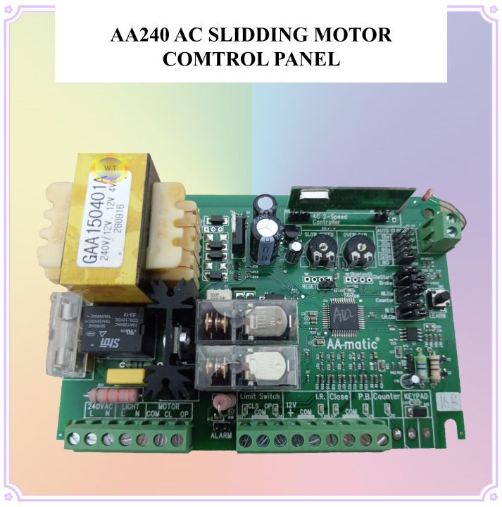 Autogate Control Panel- AA240 AC Slidding Motor Control Panel 330 Mhz ...
