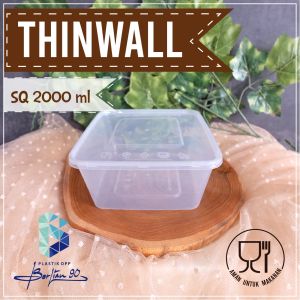 Thinwall SQ 2000 ml Isi 25 / Kotak Makan Foodgrade / Food Container