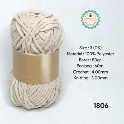 KATALOG - [GRADE B] Benang Rajut Mini Chenille / Crochet Knitting Yarn