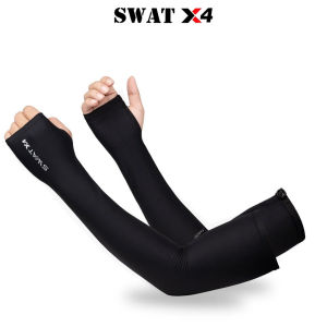 Găng tay chống nắng SWAT X4 thời trang thun lạnh UPF 50+ xỏ ngón co giãn có nút chỉnh size