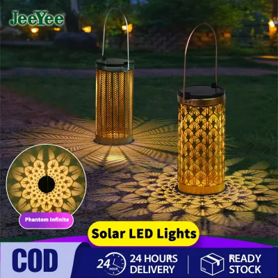 【Buy 1 Take 1】JeeYee Solar Light Outdoor Lighting Solar Garden Lights Outdoor Solar Powered Waterproof Decorative Lantern Art Lamp Balcony Decorate Festive Atmosphere Lamp
