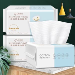 50/70/100PCS Disposable Wash Face Towel Clean Face Paper Cotton Thickened Makeup Removal Facial Tissue