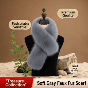 LIVELYN Thick Faux Fur Scarf Fake Fox Hair Soft Plush Fur Neck Warmer Fashion Coldproof Warm Scarf Women