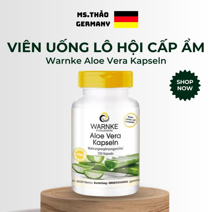 Vin Ung Cp m Cho Da Tinh Cht L Hi Warnke Aloe Vera Kapseln L 100  Vin Hng Ni a c - Lazada | Lazada.vn