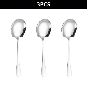 🐻DAILY2U🐻 (1/3/5pcs) 21cm 304 Stainless Steel Large Serving Spoon Large Dinner Spoon Thicken Buffet Serving Spoon Sharing Spoon Premium SUS304