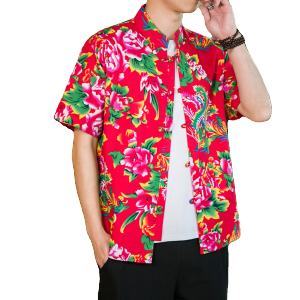 Loldeal เสื้อแขนสั้นสไตล์จีนฤดูร้อนย้อนยุคกระดุมแถวเดียวยืนขึ้นปกผ้าฝ้ายและผ้าลินินสบายเย็บปักถักร้อย