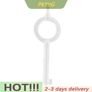 PkYeG 1 PCS American Style Universal Flat Key Blank Special Key Handcuff Lock Key Zinc Alloy Keychain