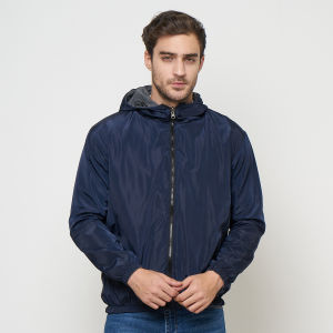 Emoline Reversible Coach Jacket Parachute Navy - Jaket Parasut Bolak Balik Navy