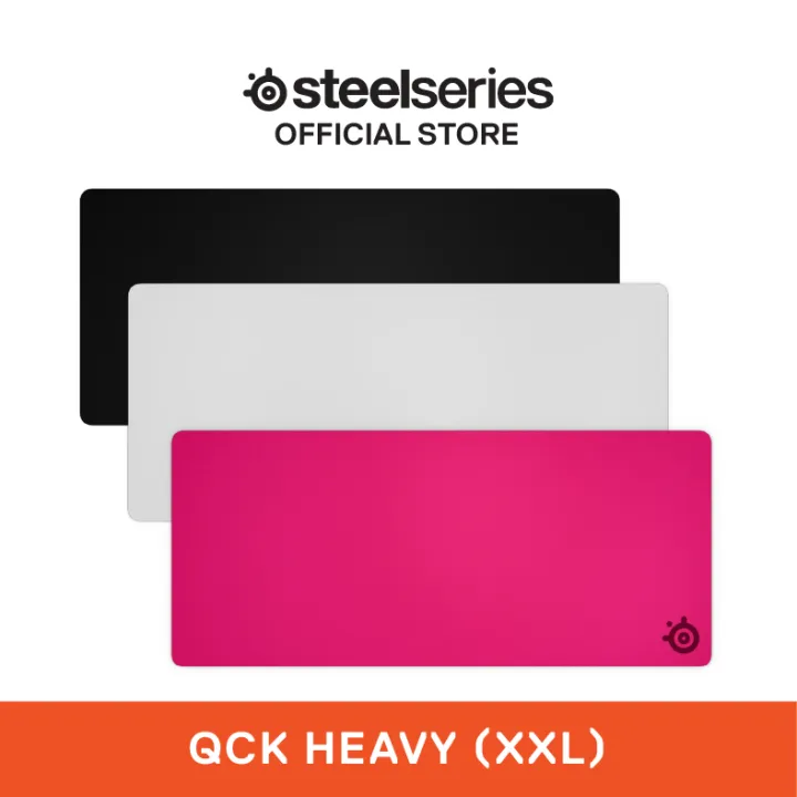SteelSeries QcK Heavy XXL Gaming Micro-Woven Mouse Pad (900mm x 400mm x 4mm) Black/ White/ Magenta