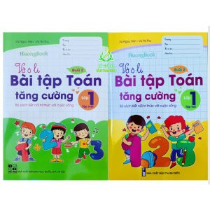 Sách - Combo Vở Ô Li Bài Tập Toán Tăng Cường lớp 1 - tập1+ 2 ( Kết Nối )