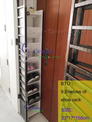 Exclusive package BTO shoe rack and door gap mat/ white color shoe rack/DIY shoe rack/shoe storage