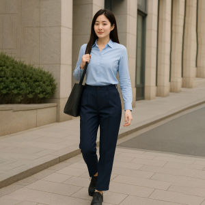 Quần tây nữ baggy lưng cao quần tây công sở chất vải tuytsi nhật không nhăn quần tây nữ học sinh sinh viên