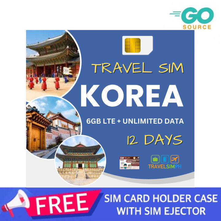 Korea 12 Days 6GB + UNLIMITED Data Travel Sim Card | Lazada PH