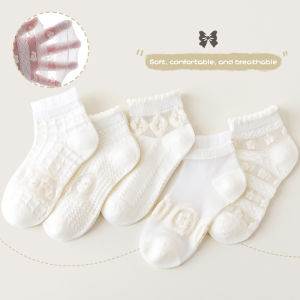 Cô Gái tất mùa hè Cotton Mỏng Mềm Mại Thoáng Khí phong cách công chúa Cho Trẻ Em