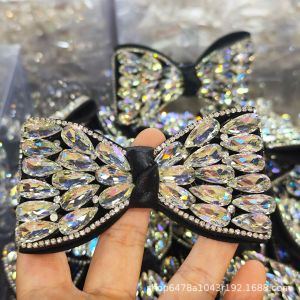 [Free Shipping] DIY Shoe Flower Chest Accessory Water Drop Luminous White Glass Bow High-End Accessory For WomenS Shoes And Bags Versatile
