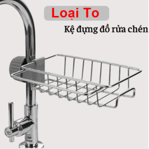 Khay rổ inox treo vòi nước bồn rửa chén đựng miếng rửa chén xà bông treo nhà tắm chậu rửa bát Giỏ treo để đồ đa năng