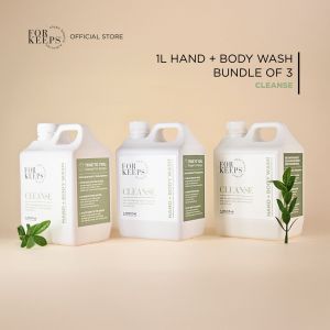 For Keeps Clean Beauty Hand + Body Wash 1L (Bundle of 3)