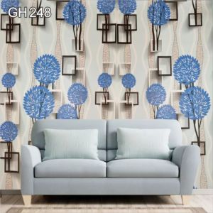 wallpaper dinding kamar tidur Wallpaper Walpaper Stiker Sticker Wallsticker Dinding Tembok Kamar Tidur Ruang Tamu Motif KOTAK 3D UNGU BIRU KUNING MERAH HIJAU HITAM
