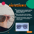 Kacamata Moza Bulat Photocromic Minus Anti Radiasi Berubah Otomatis. 
