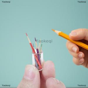 [COD] Yaokeqi 6Pcs Doll House Learning Scene Accessories 1:12 Dollhouse Miniature Small Pen Cup Holder With Color Pencil
