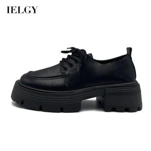 IELGY womens korean style all match retro height increasing loafers
