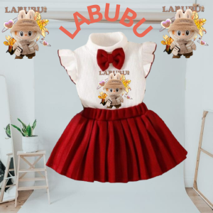 Baju Setelan Anak Perempuan Labubu lucu usia 6 bulan sampai 6 tahun