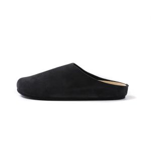 Men and Women Can Wear Closed Toe Boken Slippers 2024 Autumn Shoes Suede Leather Slip-on Leisure Semi-Slippers Shoes Womens Shoes