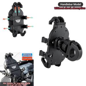 Motorcycle Phone Holder 360° Rotation Shock Absorption Bicycle Universal Anti-slip Mobile Mount Motor Holder