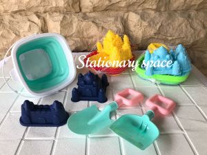 Mainan Cetakan Pasir Pantai Ember Lipat / Ember Pasir Lipat/ Cetakan Pasir Benteng