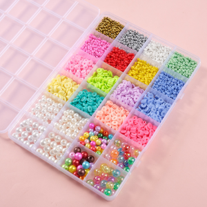 ชุดร้อยลูกปัด เซ็ตลูกปัด DIY พร้อมอุปกรณ์และกล่องจัดเก็บ 24 ช่อง ฝึกสมาธิ พัฒนาความคิดสร้างสรรค์ V99