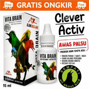 SEMPATI Vita Brain Alami Bird Care Vitamin Burung Meningkatkan Kecerdasan Kepintaran Konsentrasi Nutrisi Anti Stress VTAVBAA