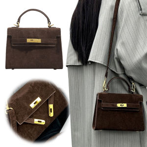 Women Faux Suede Crossbody Tote with Elegant Design for Daily Travel and Work