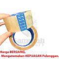 Lakban Plastik OPP Tape 45 mm x 60 Yard Gold Pack Bening - Coklat 2" / Perekat Solatip Goldpack Lebar 2 Inch Panjang 55 Meter Lingkar / Core Biru. 