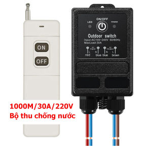 Bộ điều khiển từ xa [CHỐNG NƯỚC ] 220V 1km (1000m) công suất lớn 30A 3000w- điều khiển từ xa máy bơm nước