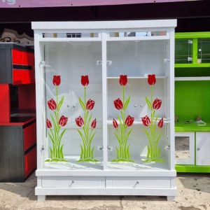 (Free Ongkir) Lemari Gamis + Rak Hambalan 4 Pintu / Lemari Baju Gantung