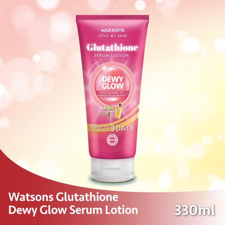 WATSONS Glutathione Dewy Glow Serum Lotion 330ml | Lazada WATSONS Glutathione Dewy Glow Serum Lotion 330ml | Lazada