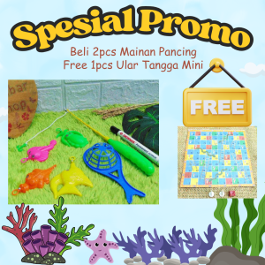 [BELI 2 GRATIS 1 ULAR TANGGA] SH324 SUPER MURAH! MAINAN ANAK 6IN1 PANCING MEMANCING MANCING IKAN LUCU