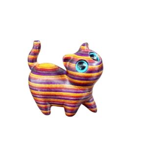 SANGYI ไม้หอมไม้จันทน์ หุ่นตั้งโต๊ะรูปแมว คาวาอิ มินิมินิ รูปแกะสลักไม้แกะสลัก ตุ๊กตาสำนักงาน สร้างสรรค์และสร้างสรรค์ ของเล่นตุ๊กตาสัตว์ สำหรับเด็กๆ