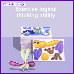 Fanzi 50 cái túi 3D động vật bọt câu đố đồ chơi giáo dục cho trẻ em bữa tiệc sinh nhật ủng hộ khách món quà lớp học phần thưởng goodie chất độn