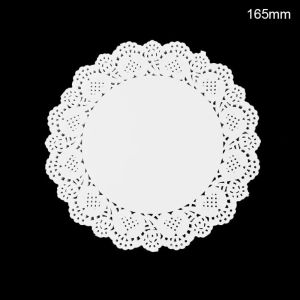 MINUTE 100PCS Món tráng miệng Giấy ren trang trí Ren rỗng Hình tròn Giấy nến làm bánh Họa tiết hoa ở phần đáy Giấy lót bánh ngọt Dùng để trang trí đám cưới