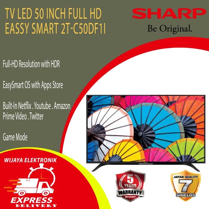 Sharp Led 50 Inch TV LED SHARP 50 INCH 2T-C50DF1i SMART TV FULLHD - 50DF1i | Lazada Indonesia
