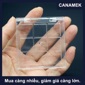 【CANAMEK】 Bảng màu 9 ngăn Hộp đựng đồ trang điểm mắt Hộp đựng phấn mắt rỗng tự làm phấn mắt