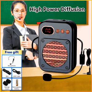 COD TaffSTUDIO Speaker Pinggang Mic Microphone Wireless Tour Guide Guru LED Voice Amplifier Mini S25