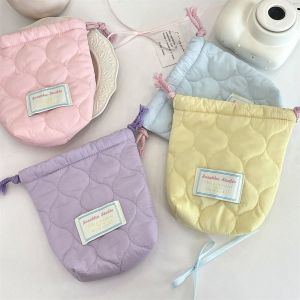 XUANY ป้องกันรอยขีดข่วน กระเป๋ากล้องสำเร็จรูป กันฝุ่นกันฝุ่น การออกแบบขนาดเล็ก กระเป๋าใส่กล้อง อุปกรณ์อเนกประสงค์ เชือกหูรูด เคสป้องกันกล้อง การเดินทางกลางแจ้ง