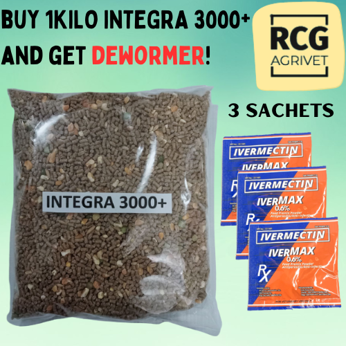 [RCG AGRIVET] BUY 1KILO INTEGRA 3000+ AND GET 3SACHETS DEWORMER / PARA ...