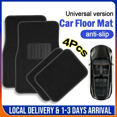 4PCS Universal Car Premium Mat Carpet Checkmate Dadu Mat Car Carpet Universal Car Floor Mat Carpet for Perodua Waja City Hrv Ativa Viva Myvi Bezza Axia Proton Toyota Honda 汽车脚垫