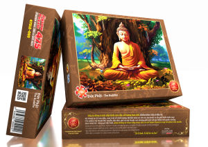 Tranh ghép hình trong vài phút - Tranh xếp hình cao cấp tia sáng -Tranh ghép hình 475 mảnh -003- Đức Phật